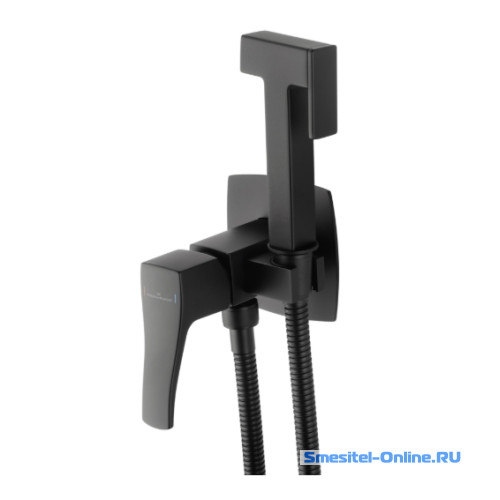 Фото Смеситель с гигиеническим душем Wonzon&Woghand Flex WW-88829072-MB черный матовый