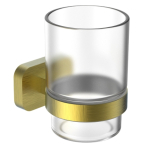 Стакан для зубных щеток с держателем WONZON & WOGHAND GRAFFITY, Брашированное золото (WW-9321-BG)