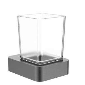 Стакан для зубных щеток с держателем WONZON & WOGHAND LOTTE, Темный графит (WW-8321-BGM)