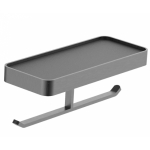 Двойной держатель для туалетной бумаги с полкой WONZON & WOGHAND LOTTE, Темный графит (WW-8356A-BGM)