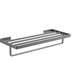 Полотенцедержатель с полкой WONZON & WOGHAND LOTTE, Темный графит (WW-8381A-BGM)