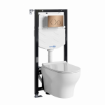 Унитаз с инсталляцией и клавишей (комплект) Wasserkraft Aller 10TLT.010.ME.RG02.H001 белый, сиденье в комплекте