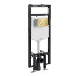 Инсталляция для унитаза Wasserkraft Dinkel 58TLT.010.ME.MG02 с клавишей - золото матовое