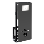 Инсталляция для унитаза Wasserkraft Glan 66TLT.010.ME.BL.BN03 черная, с клавишей - никель