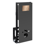 Инсталляция для унитаза Wasserkraft Glan 66TLT.010.ME.BL.RG03 черный, с клавишей - розовое золото