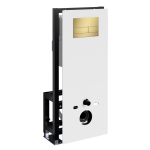 Инсталляция для унитаза Wasserkraft Glan 66TLT.010.ME.WH.MG04 белый, с клавишей - золото матовое