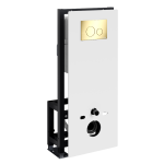 Инсталляция для унитаза Wasserkraft Glan 66TLT.010.ME.WH.PG02 белый, с клавишей - золото