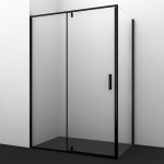 Душевой уголок 100х80 Wasserkraft Elbe 74P17 черный матовый
