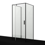Душевой уголок 90х90 Wasserkraft Elbe 74P43 черный матовый