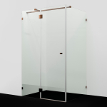 Душевой уголок 120х100 Wasserkraft Paar 88H10 розовое золото