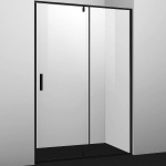 Душевая дверь 100 Wasserkraft Elbe 74P12 черный матовый