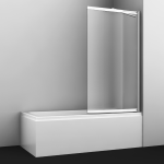 Шторка стеклянная на ванну 100 Wasserkraft Main 41S02-100RMFixed хром