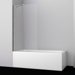 Шторка стеклянная на ванну Wasserkraft Spree 14P01-80 никель