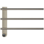 Полотенцесушитель электрический 52х42 AQUAme AQM3113BN никель шлифованный