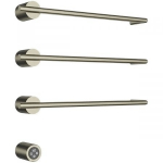 Полотенцесушитель электрический 52х50.6 AQUAme AQM3143BN никель шлифованный