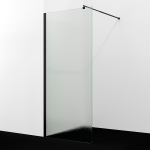 Душевая перегородка 100 Wasserkraft Rur 30W44MB-TXG черный матовый