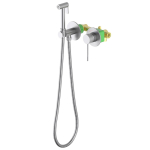 Смеситель встроенный с гигиеническим душем Timo Saona 2339/13SM никель, с защитой от ожогов
