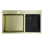 Мойка 86х51 Omoikiri Akisame 86-2-LG Side 4997048 светлое золото