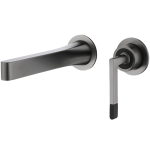 Смеситель для раковины Boheme Duo 165-SGM оружейная сталь глянцевая