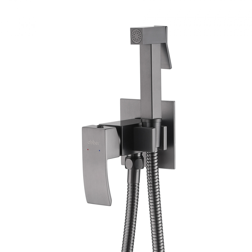  Смеситель с гигиеническим душем Abber  Wasserfall AF8625NG  никель 