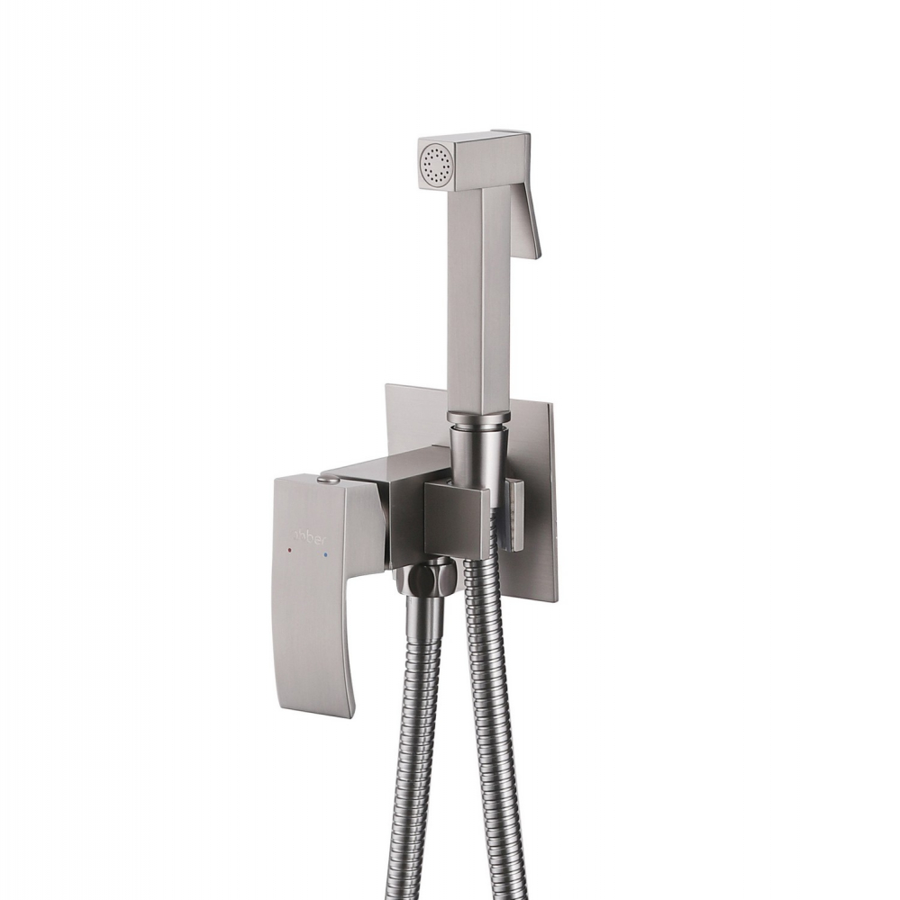  Смеситель c гигиеническим душем Abber Wasserfall AF8625SP   сатин 