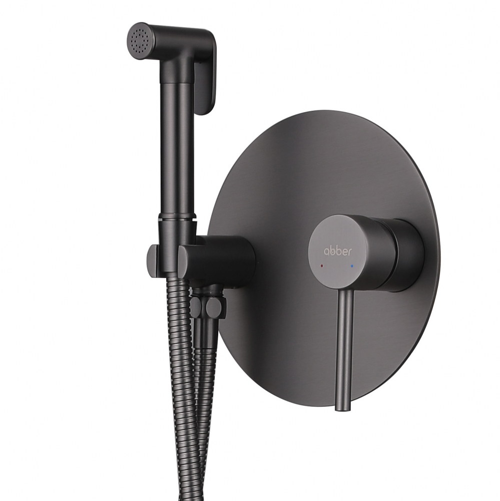 Смеситель ABBER Emotion AF8826NG с гигиеническим душем, никель 