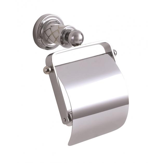 Держатель для туалетной бумаги с крышкой Boheme Murano хром/декор 10901-CR 