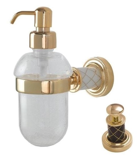 Дозатор для жидкого мыла Boheme Murano 10912-CH-G золото, шоколад  