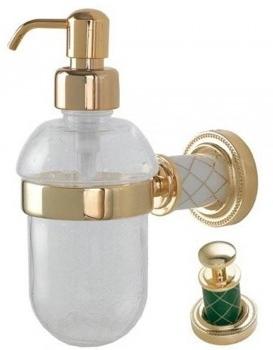 Дозатор для жидкого мыла Boheme Murano 10912-GR-G золото, зеленый  