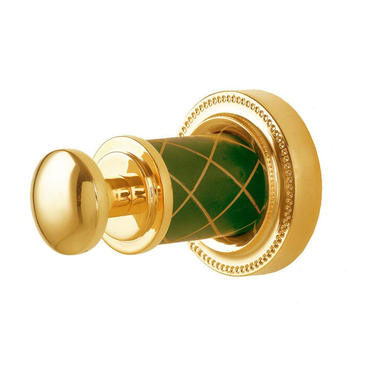 Крючок Boheme Murano 10906 -GR-G золото-изумруд декор 