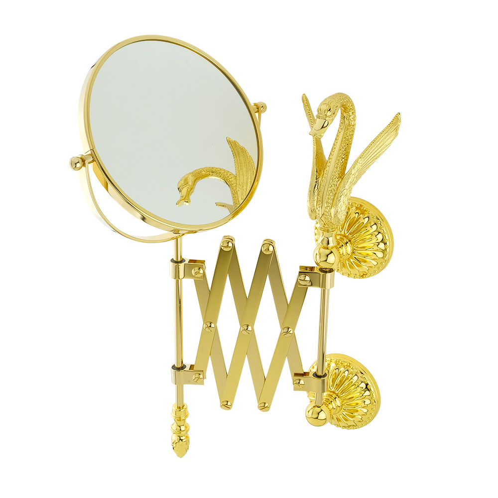Зеркало оптическое пантограф 18 см Migliore Luxor 26130 золото 