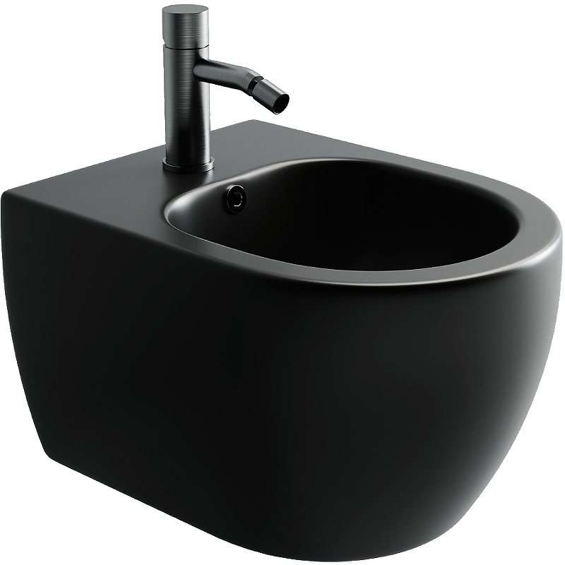 Биде подвесное Ceramica Nova Play CN3002MB черный матовый 