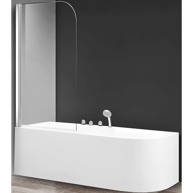 Шторка на ванну 80 AQUAme AQM2851 хром 