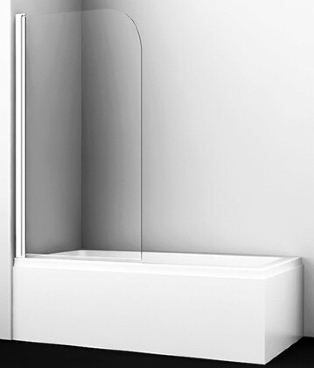 Шторка на ванну 80 см Wasserkraft Leine 35P01-80WHITE  