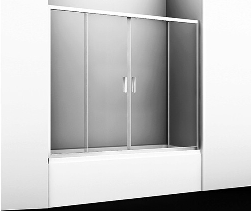 Стеклянная шторка на ванну 170 см Wasserkraft Lippe 45S02-170  