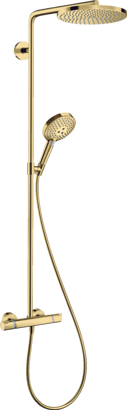 Душевая система Hansgrohe Raindance Select Showerpipe S 240 1jet PowderRain 27633990 золото 
