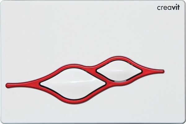  Кнопка для инсталляции Creavit UFO бело-красная GP1001.01 