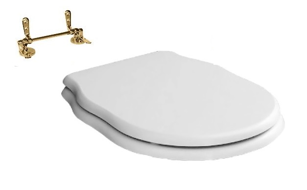  Крышка-сиденье с микролифтом ArtCeram Hermitage HEA005 0172 белое/бронза 