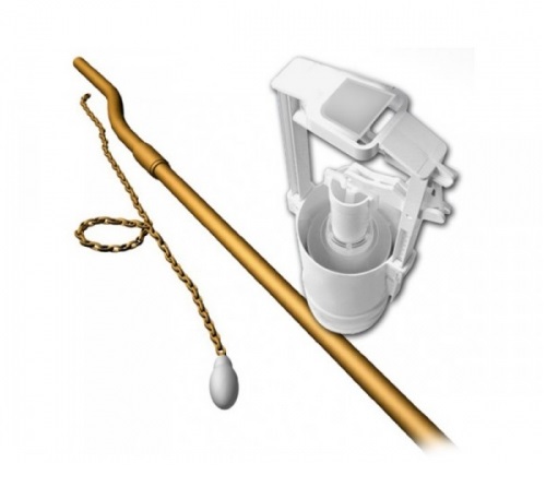 Механизм с трубой и цепочкой для смыва ArtCeram Hermitage HEA006 73 золото  