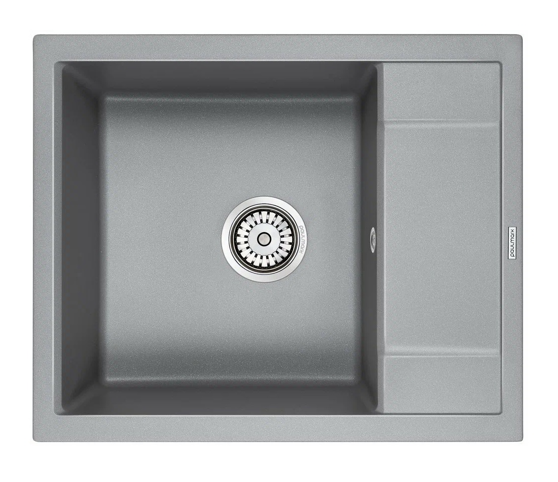 Кухонная мойка 60х50 Paulmark Optimum PM216050-GRM серый металлик 