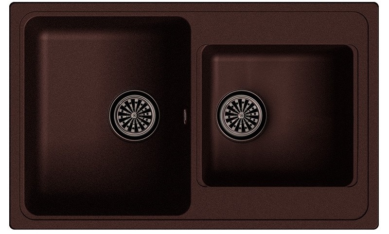 Кухонная мойка 78x48 см Ewigstein Elegant 80D шоколад 