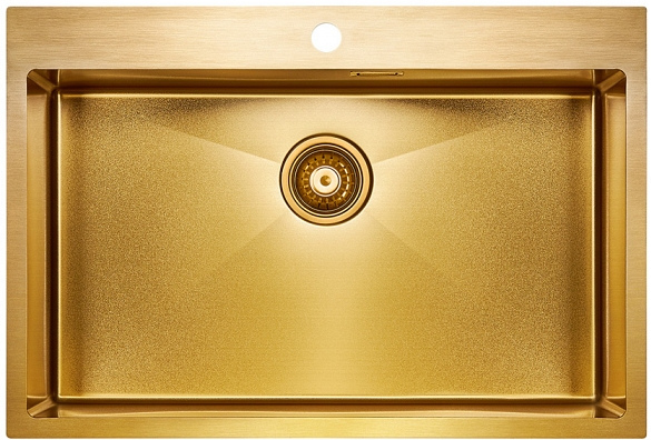 Мойка 75x51 Paulmark Vast PM217551-BG брашированное золото 