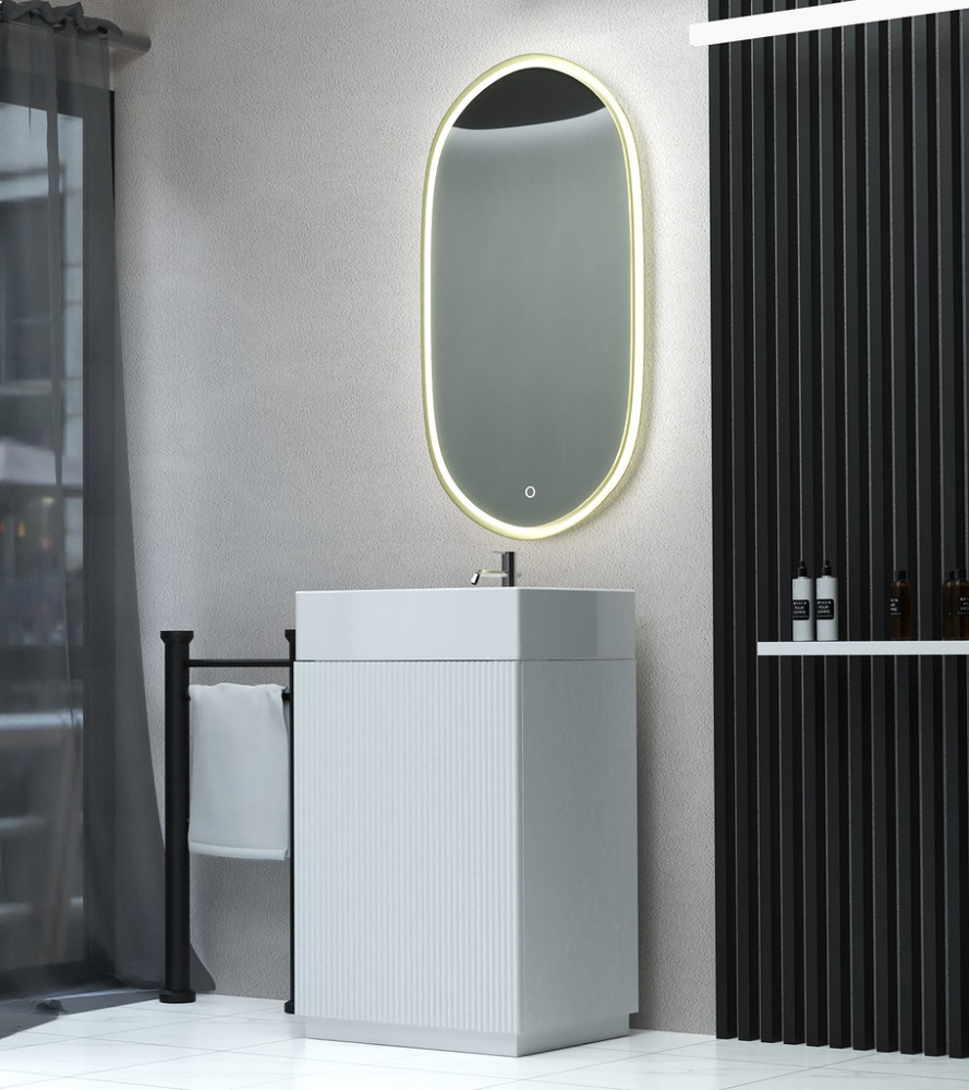 Тумба c раковиной 60х47 Sanvit Рольф Мини белый krolfmini3d 