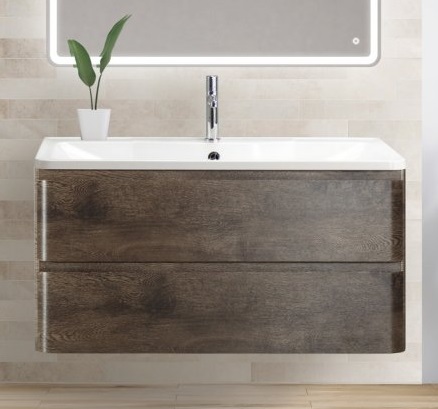 Тумба под раковину 100x45 Belbagno Albano-1000-2C-SO-RNG Rovere Nature Grigio 