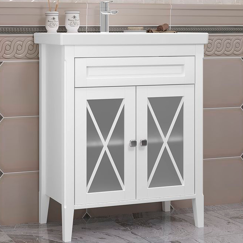 Тумба под раковину 70 Opadiris Палермо 00-00006720 белая матовая 