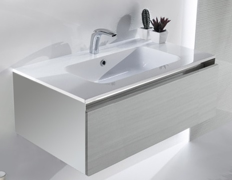 Тумба с раковиной 100x46 SanVit Кубэ-1 100 kkube1100w белая 