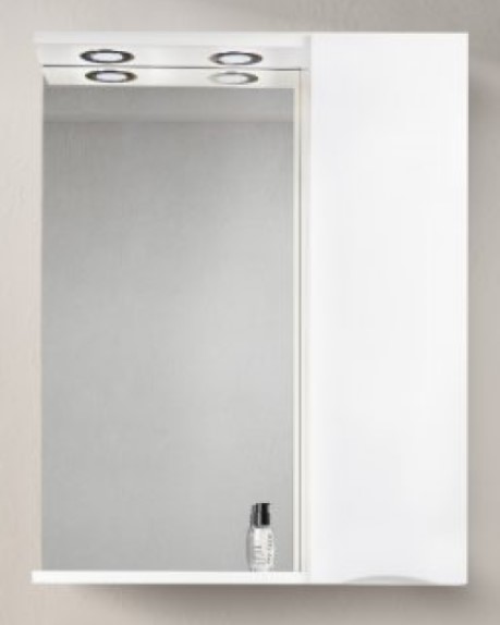  Зеркальный шкаф с подсветкой 75x75 cм Belbagno Marino-SPC-700/750-1A-BL-P-R Bianco Lucido 