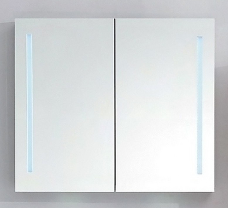 Зеркальный шкаф с подсветкой 90x70 см Belbagno SPC-2A-DL-BL-900 