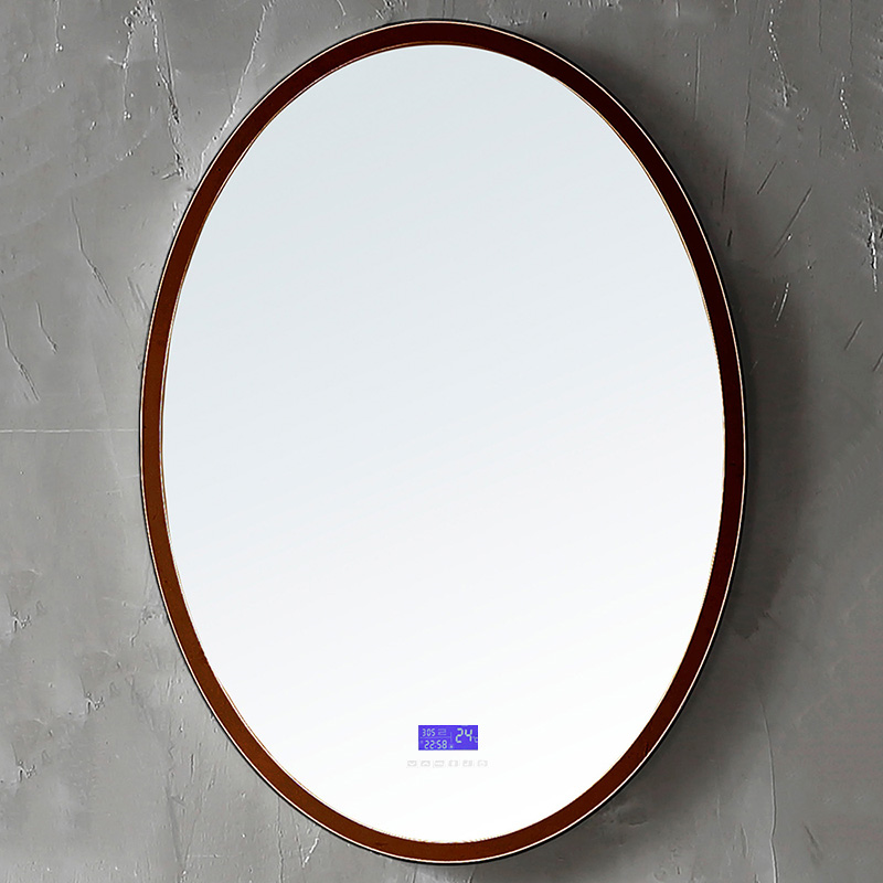 Зеркало 55х75 Abber Stein AS6610BR коричневый, с подсветкой 