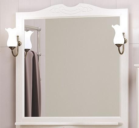 Зеркало со светильниками Opadiris Клио 85x103 см белый 